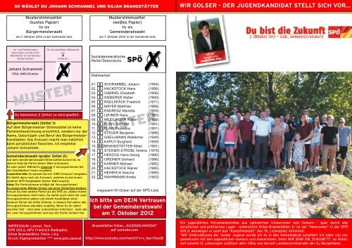 Jugendbrief - SPÖ Gols