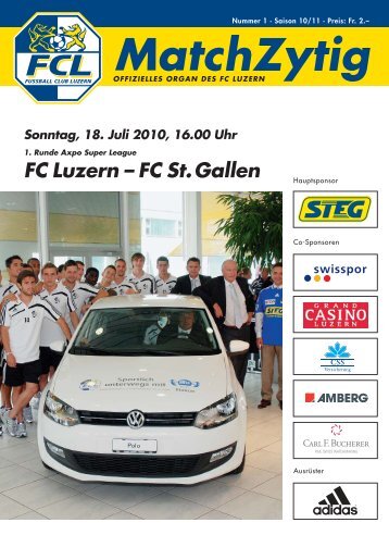 Ein Stück Schweizer Sportgeschichte Die Geburts- als ... - FC Luzern