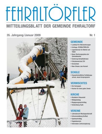 mitteilungsblatt der gemeinde fehraltorf