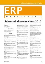 Jahresinhaltsverzeichnis 2010 - ERP-Management