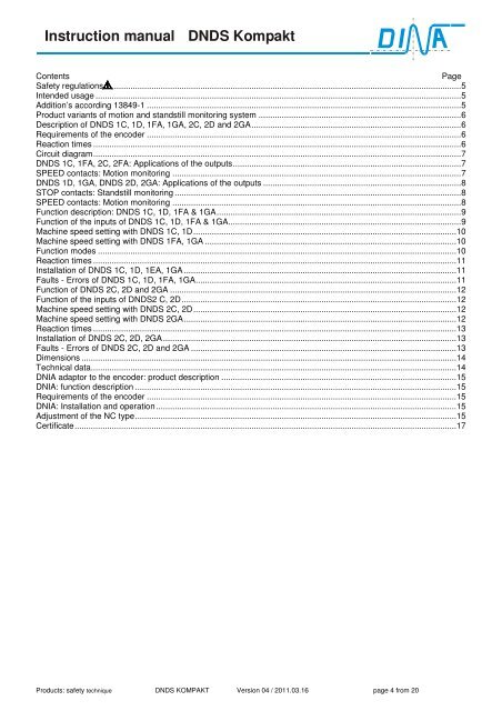 Instruction manual DNDS Kompakt - Dinaelektronik.com