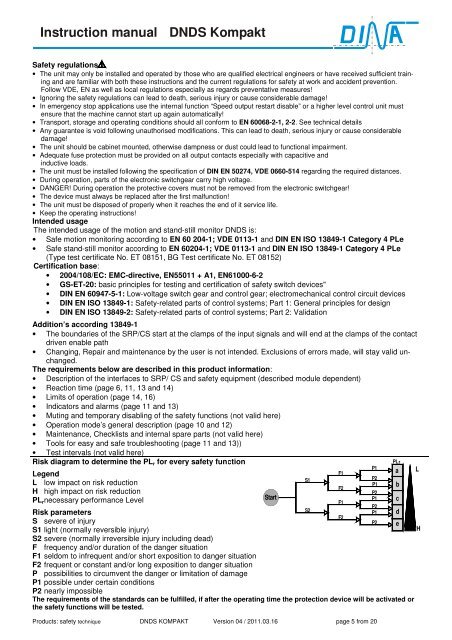 Instruction manual DNDS Kompakt - Dinaelektronik.com