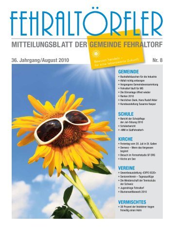 mitteilungsblatt der gemeinde fehraltorf