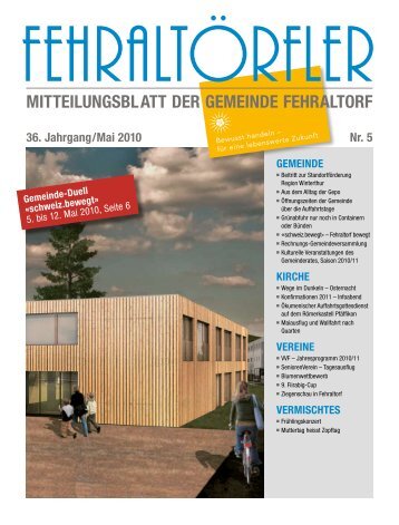 mitteilungsblatt der gemeinde fehraltorf