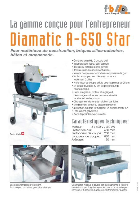 Prospectus Diamatic A-650 Star - fuhrer+bachmann AG