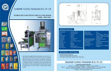 SHUBHAM FLEXIBLE PACKAGING M/GS IPI LTD.