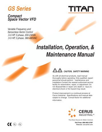 VFD Titan GS-Series User Manual - Cerus