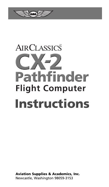 CX-2 Operating Manual - Aviation Supplies & Academics