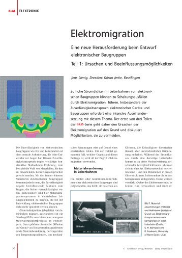 Elektromigration - Institut für Feinwerktechnik und Elektronik-Design