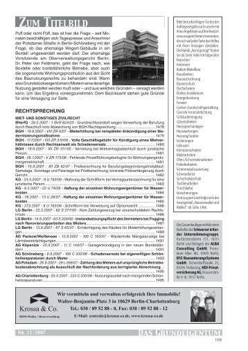 "Das Grundeigentum" Nr. 21/2007 - Quartiersmanagement ...