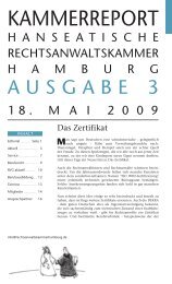 Kammerreport 3/2009 - Hanseatische Rechtsanwaltskammer ...