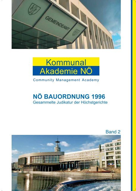 NÖ Bauordnung 1996 - Kommunalakademie Niederösterreich