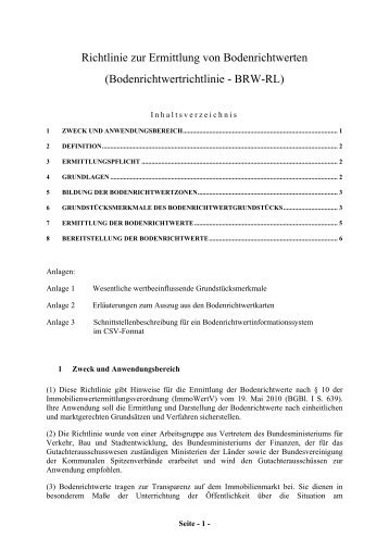 Richtlinie zur Ermittlung von Bodenrichtwerten - Bundesministerium ...