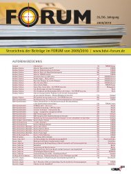 Verzeichnis der Beiträge im FORUM von 2009/2010 | www.bdvi-forum.de
