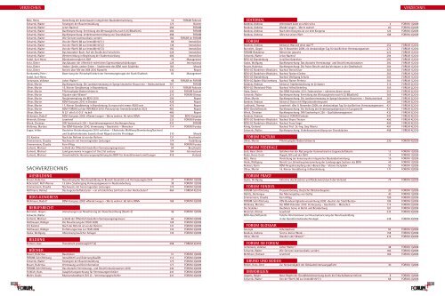 Verzeichnis der Beiträge im FORUM von 2009/2010 | www.bdvi-forum.de