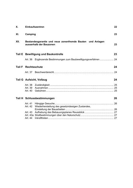 Grundblatt BZR - Gemeinde Gisikon