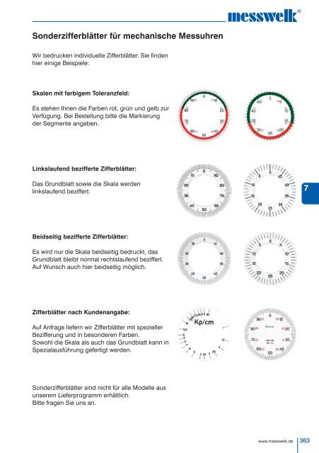 KAPITEL 7 Messuhren, Feinzeiger, Messeinsätze ...