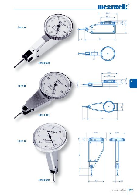 KAPITEL 7 Messuhren, Feinzeiger, Messeinsätze ...
