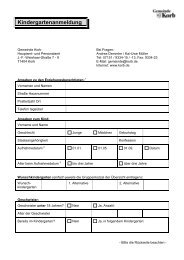Formular Kindergarten Anmeldung - Gemeinde Cölbe