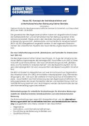 Informationen zur BGV A2 - Arbeit und Gesundheit