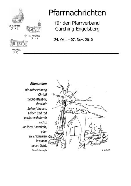 Pfarrnachrichten - Katholischer Pfarrverband Garching-Engelsberg