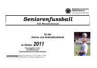 Seniorenfussball - Adressenliste