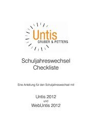 Schuljahreswechsel Checkliste - Untis