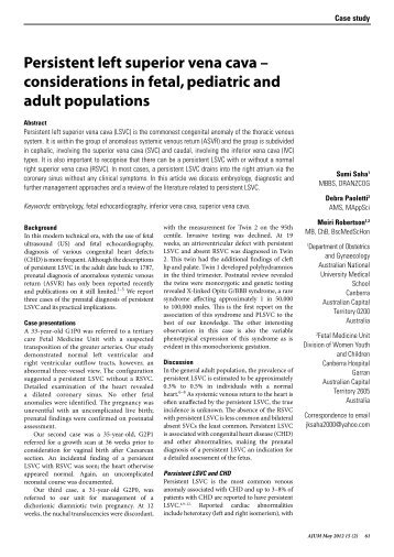 Persistent left superior vena cava – considerations ... - Minnis Journals