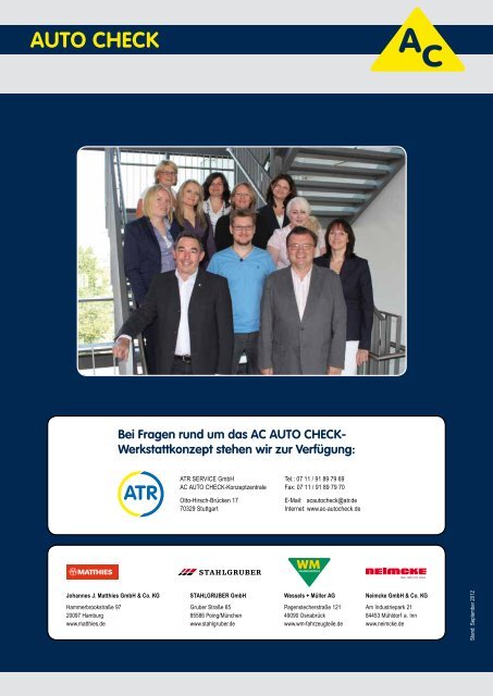 Das AC AUTO CHECK- Werkstattkonzept - atr.de