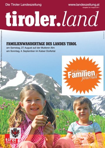 familienwandertage des landes tirol - Die Tiroler Landeszeitung