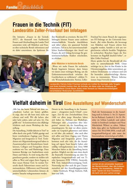 familienwandertage des landes tirol - Die Tiroler Landeszeitung