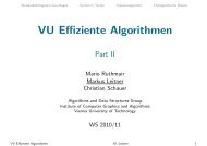 VU Effiziente Algorithmen Part II