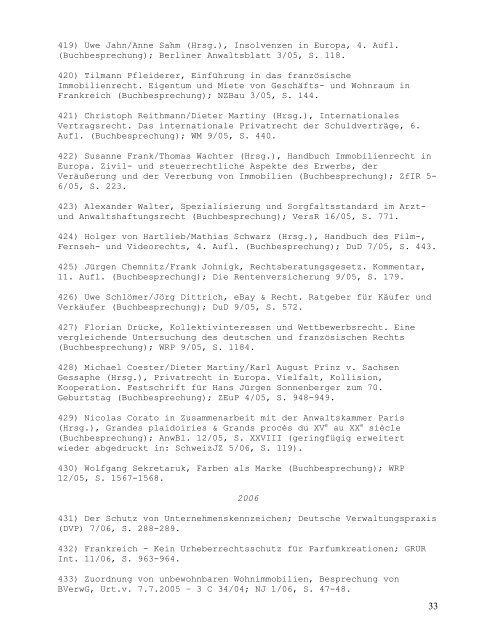 Joachim Gruber Liste des Publications /Verzeichnis der ...