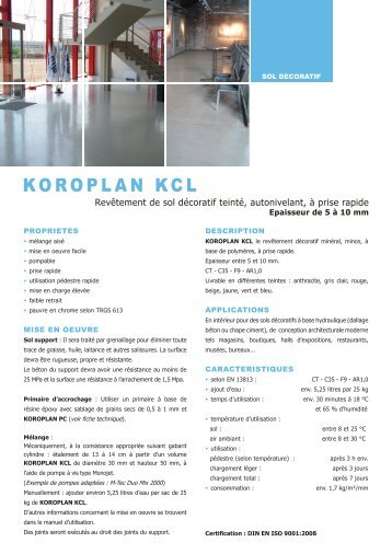 KOROPLAN KCL - Korodur