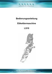 Bedienungsanleitung Etikettiermaschine LS10