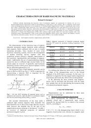 CHARACTERISATION OF HARD MAGNETIC MATERIALS