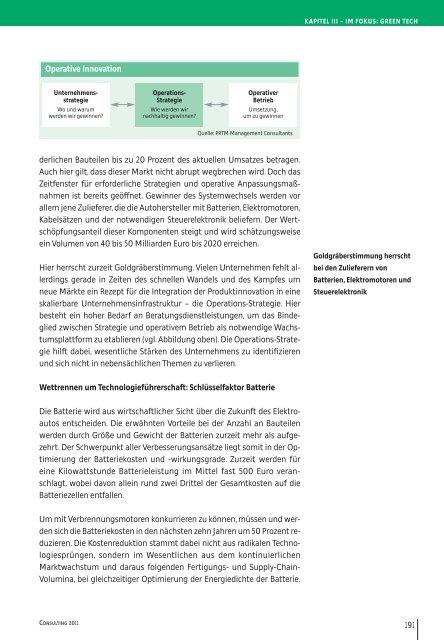 Neue Wertschöpfungskette Elektromobilität - PRTM