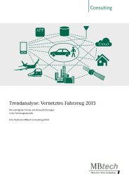 Trendanalyse: Vernetztes Fahrzeug 2015 - MBtech Group