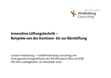 Carsten Hindenburg // info@hindenburg-consulting.com ...