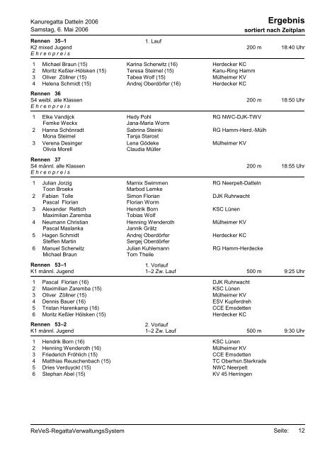 Ergebnisse Regatta 2006 (pdf)