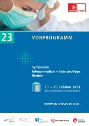 Vorprogramm 2013 - Symposium Intensivmedizin + Intensivpflege