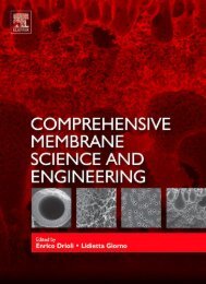 Comprehensive Membrane Science and Engineering