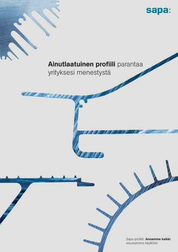 Ainutlaatuinen profiili parantaa yrityksesi menestystä - Sapa