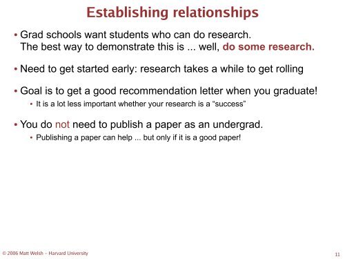 Tips on Getting into Grad School - Harvard University