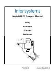 Model GRES Sampler Manual - Intersystems