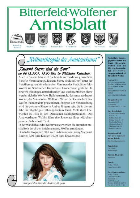 Amtsblatt 10-07 erschienen am 23.11.07.pdf - Stadt Bitterfeld-Wolfen