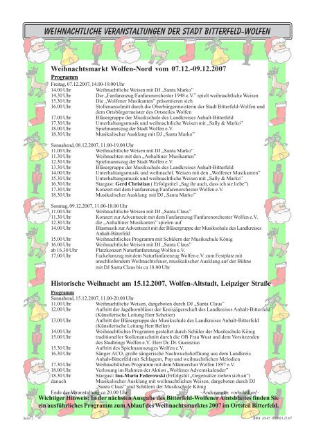 Amtsblatt 10-07 erschienen am 23.11.07.pdf - Stadt Bitterfeld-Wolfen