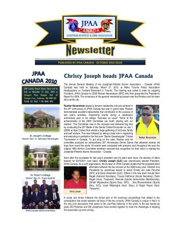 JPAA OCTOBER 2010 NewsLetter - Josephian-Peterite Alumni ...