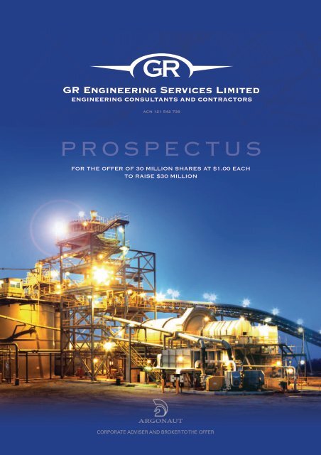 PROSPECTUS - GR Engineering