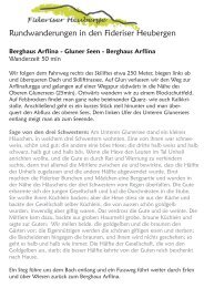 Berghaus Arflina - Gluner Seen - Berghaus Arflina - Fideriser ...